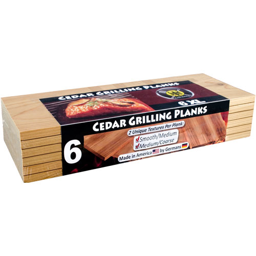 Extra-Thick & Long Cedar Grilling Planks - 6-Pack